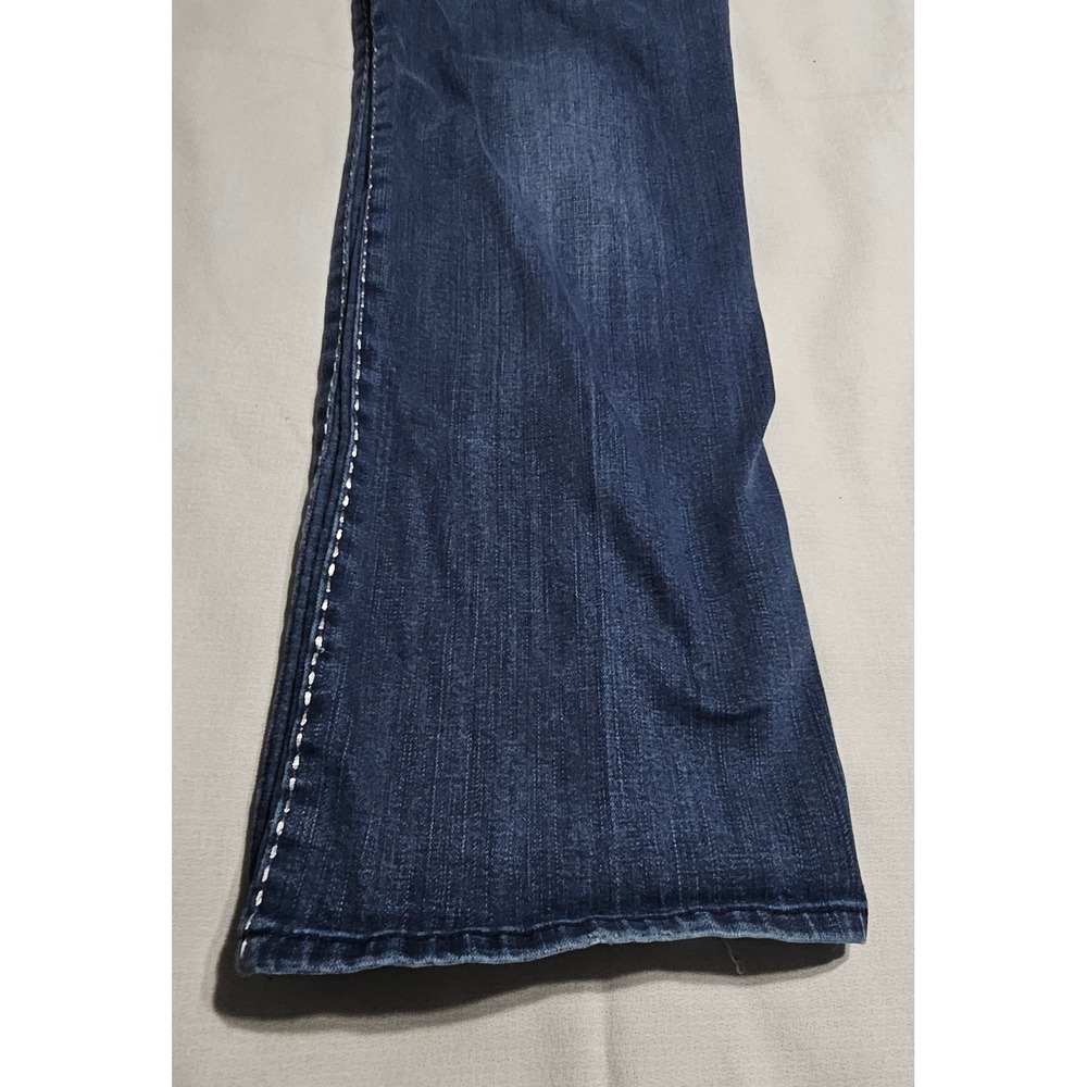 Rock 47 Wrangler Jeans Womens 15/16 Blue Ultra Low Rise Bootcut Rhinestone 40x30 - Picture 13 of 16